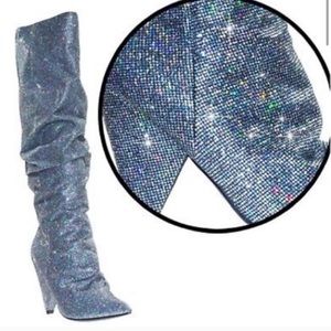 Cape Robbin Sparkly Glitter Heel Boots